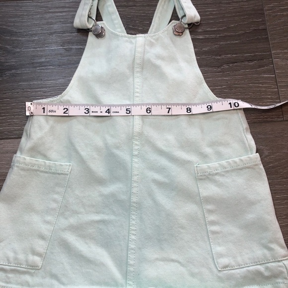 Zara Kids Light Blue Denim Overall Dress Baby Girl Size 18-24 Months - Picture 5 of 7